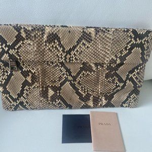 Prada Snakeskin Clutch.